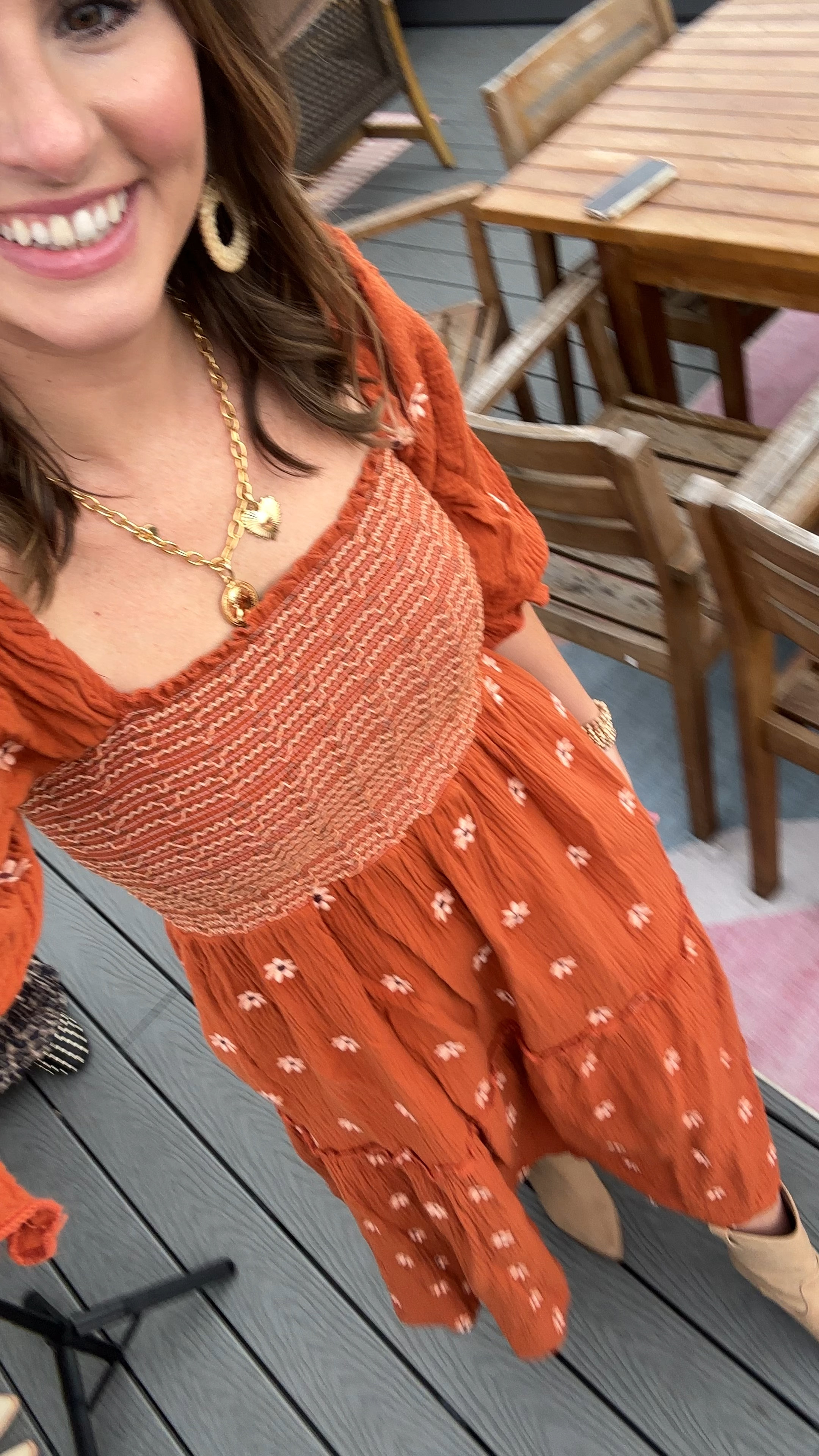 Wore this to brunch today for our girls trip in Nashville! 

Love this maxi dress for fall! It’s a gorgeous Free People look for less. Perfect thanksgiving outfit, fall family photo outfit or girls brunch! Paired it with a chunky gold charm  / coin necklace and cowgirl boots. ✨ 

Wearing size M. Floral puff sleeve  maxi dress. Nashville outfit 

#LTKStyleTip #LTKFindsUnder50