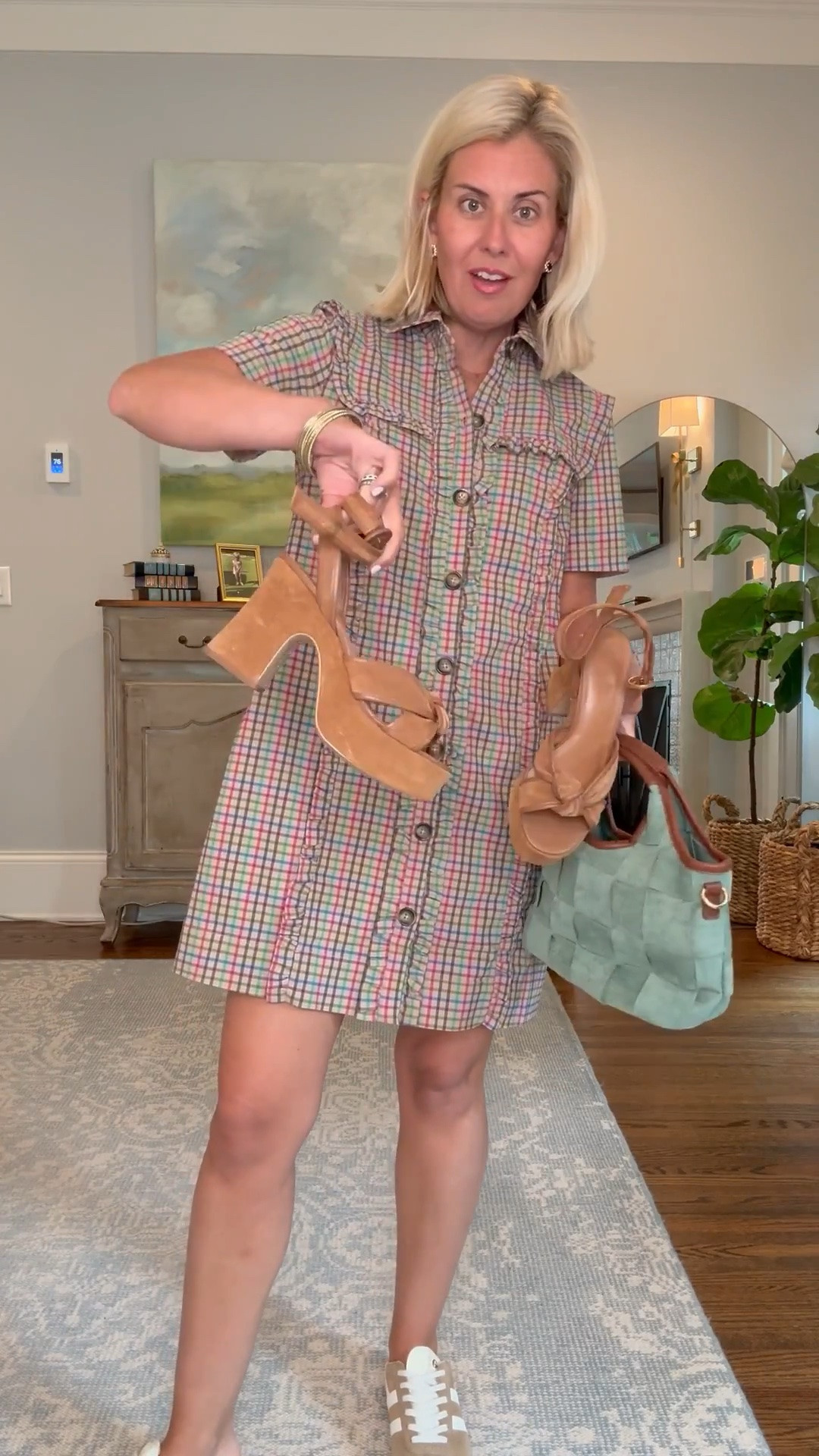 Oh the cuteness 

I’m in small dress, 8 shoes, & must have bag and earrings!

#LTKdayinmylife #LTKootd #LTKSeasonal