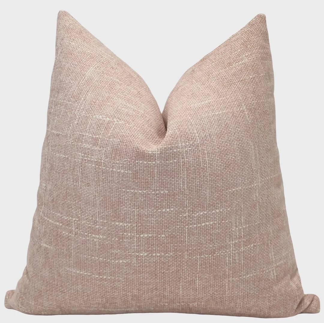 Woven Petals Pillow Cover | Boho Floral Decorative Pillow Case | Neutral Throw Pillow Cover for S... | Etsy (US)