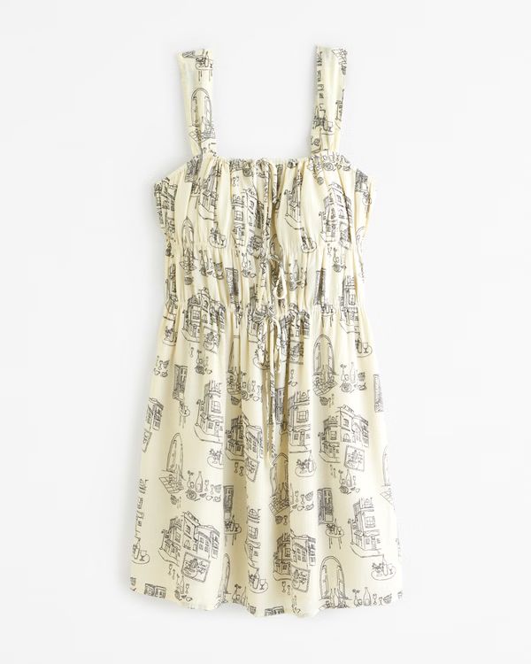 Tie-Front Mini Dress | Abercrombie & Fitch (US)