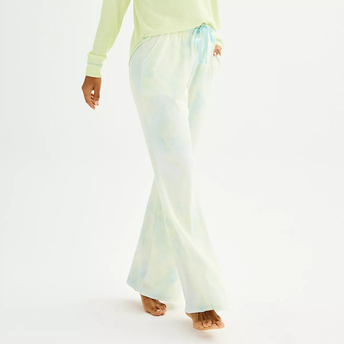 Women's Sonoma Goods For Life® Waffle Knit Flared Pajama Pants | Kohl's