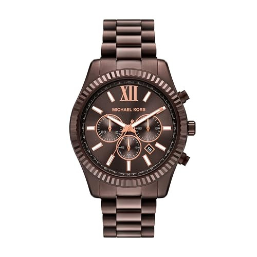 Michael Kors Men's Lexington Chronograph Brown Stainless Steel Bracelet Watch (Model: MK9224) | Amazon (US)