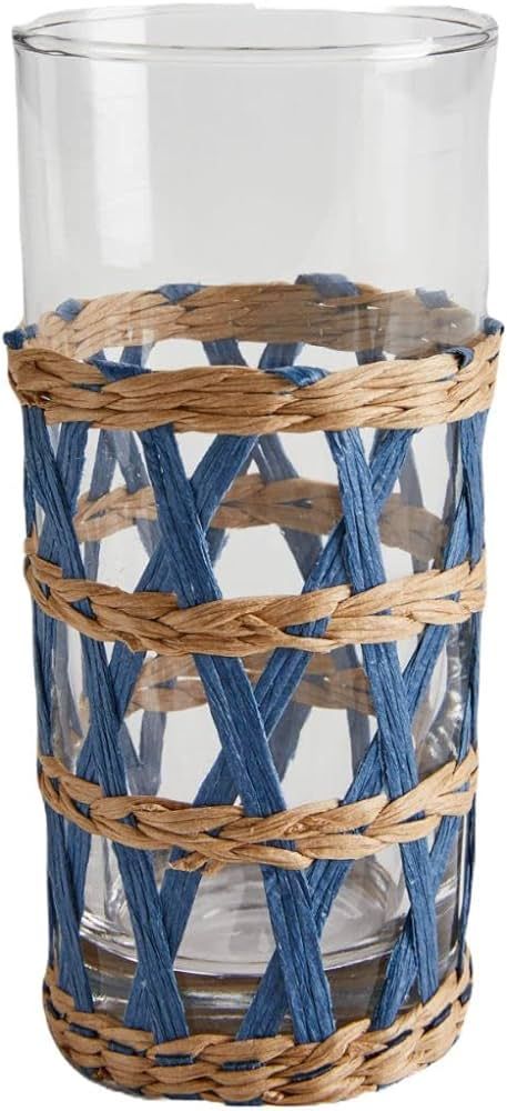 Tableau 4 Pack Rattan Glass Holder Set - Wicker Decor with 4 Dishwasher Safe Drinking Glasses, Ru... | Amazon (US)