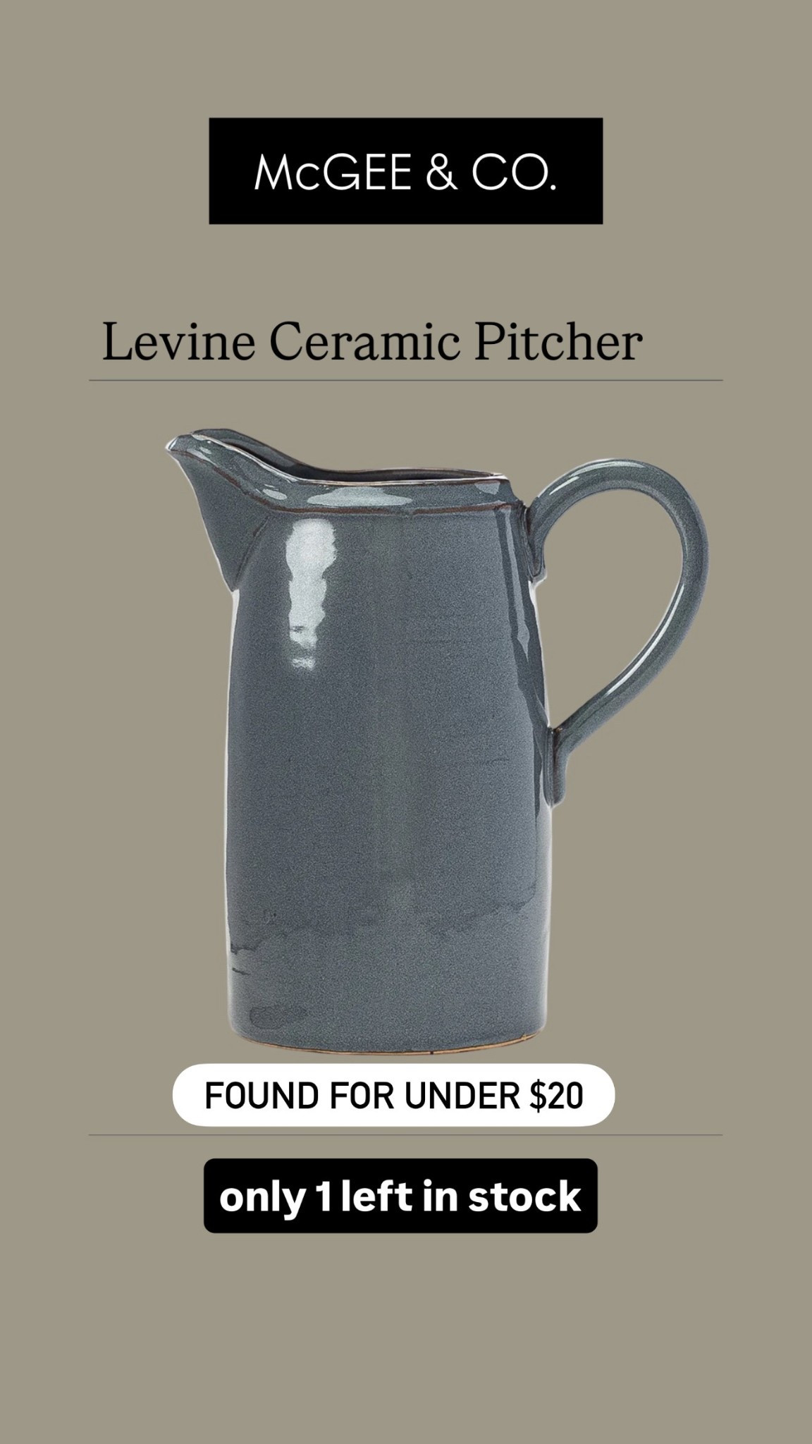 McGee & co Levine ceramic pitcher | kitchen decor | shelf styling | dupe | look for less | amazon finds 

#LTKFindsUnder50 #LTKHome #LTKSaleAlert