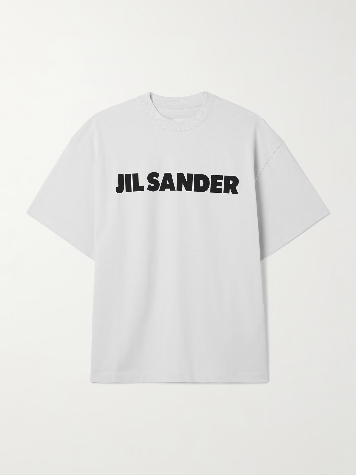 Jil Sander - Printed Cotton-jersey T-shirt - Gray | NET-A-PORTER (US)