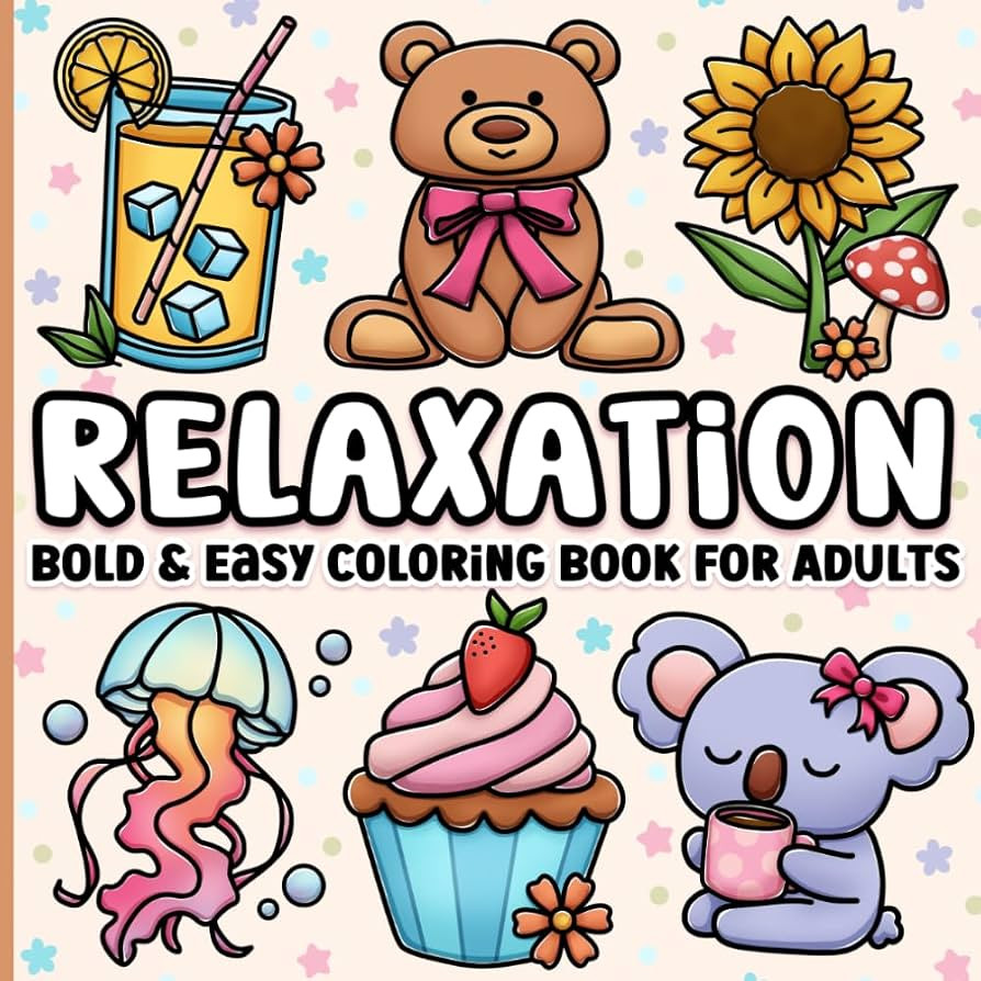 Coloring Book for Adults Relaxation: Bold and Easy | Amazon (US)