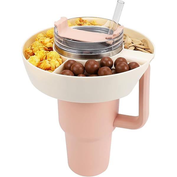 Snack Bowl for Stanley 40 oz Tumbler with Handle, Silicone Snack Tray Cup Accessories Fits for Stanl | Amazon (US)