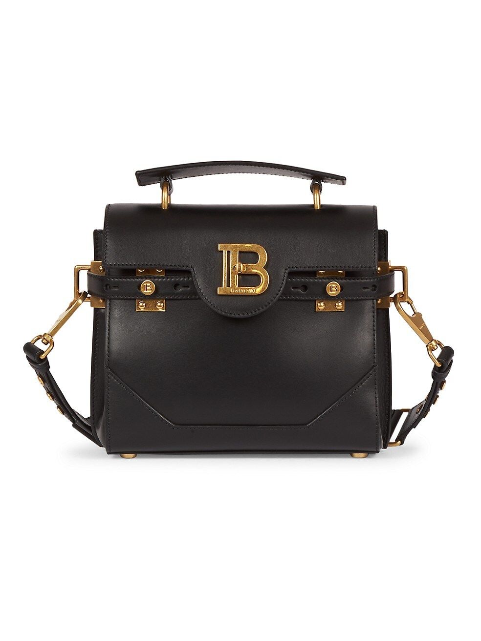 Balmain B-Buzz 23 Leather Top Handle Bag | Saks Fifth Avenue