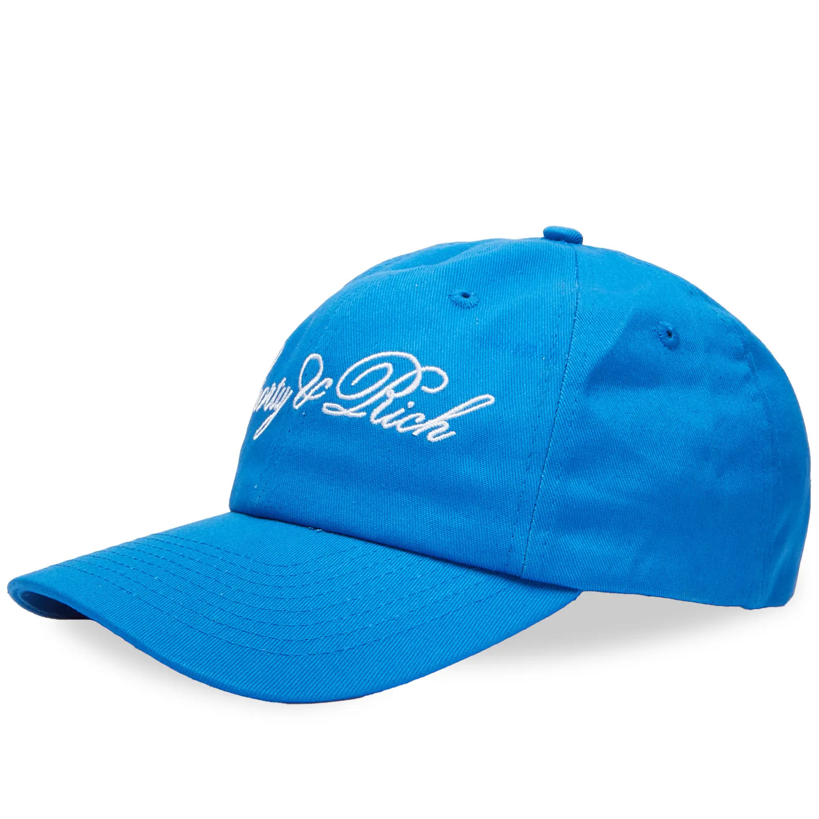 Sporty & Rich Cursive Logo Cap Royal Blue & White | END. | End Clothing (US & RoW)