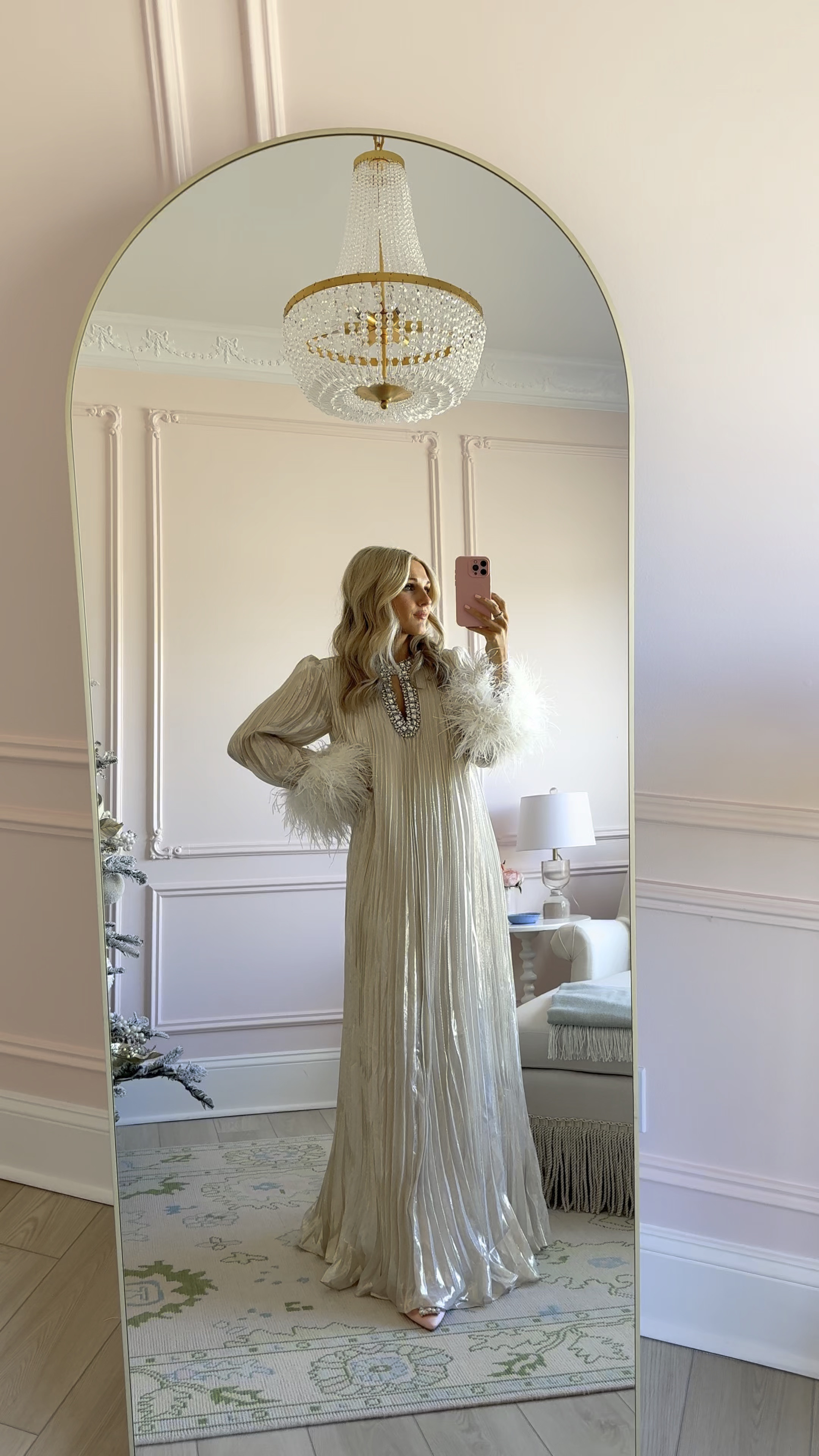 Inauguration ball dress
Long sleeve feather dress
Christmas card dress
Self portrait dress
Rhinestone feather dress
Wall moulding
Crystorama chandelier
Gold chandelier
Crystal chandelier
Wedding guest dress
Grandmillenial
Pink room
Faustine oushak rug


#LTKFindsUnder50 #LTKFindsUnder100 #LTKWedding