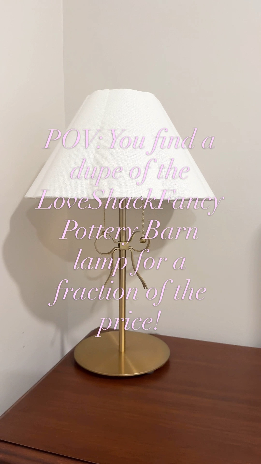 Found the most beautiful look alike of the LoveShackFancy Pottery Barn lamp for a fraction of the price at Target! AND it’s on sale this week! 

I absolutely adore the bow detailing on this brass table lamp paired with the petal lampshade. It adds a classic, girly touch to our bedroom and I’m obsessed!!

Classic Style | Home Finds | Target Sale | Table Lamp | Bedroom Decor

#LTKHome #LTKSaleAlert #LTKStyleTip