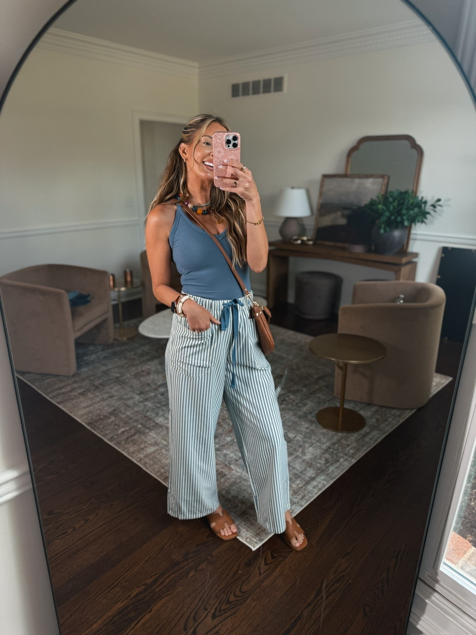 Summer outfit idea! This tank is padded so no need to fuss with a strapless bra and the pants are so cute and comfy!!

#LTKootd #LTKgrwm #LTKmomlife