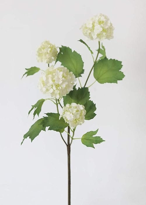 Afloral Cream White Artificial Snowball Flowers - 24" | Amazon (US)
