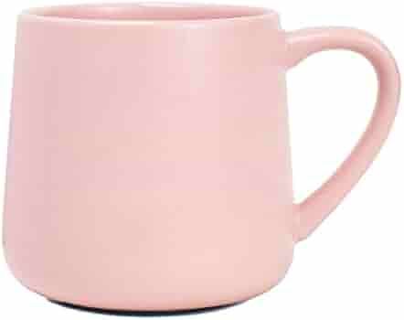Bosmarlin Large Glossy Ceramic Coffee Mug, Pink Tea Cup for Office and Home, 18 oz, Suitable for ... | Amazon (US)