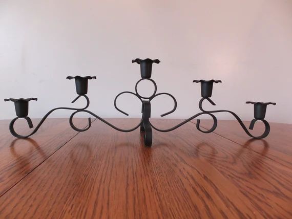 Wrought Iron Table Top Candlestick Holder | Etsy | Etsy (US)