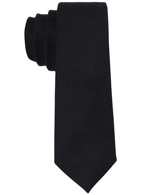 Calvin Klein X Liquid Luxe Skinny Solid Tie - Macy's | Macy's