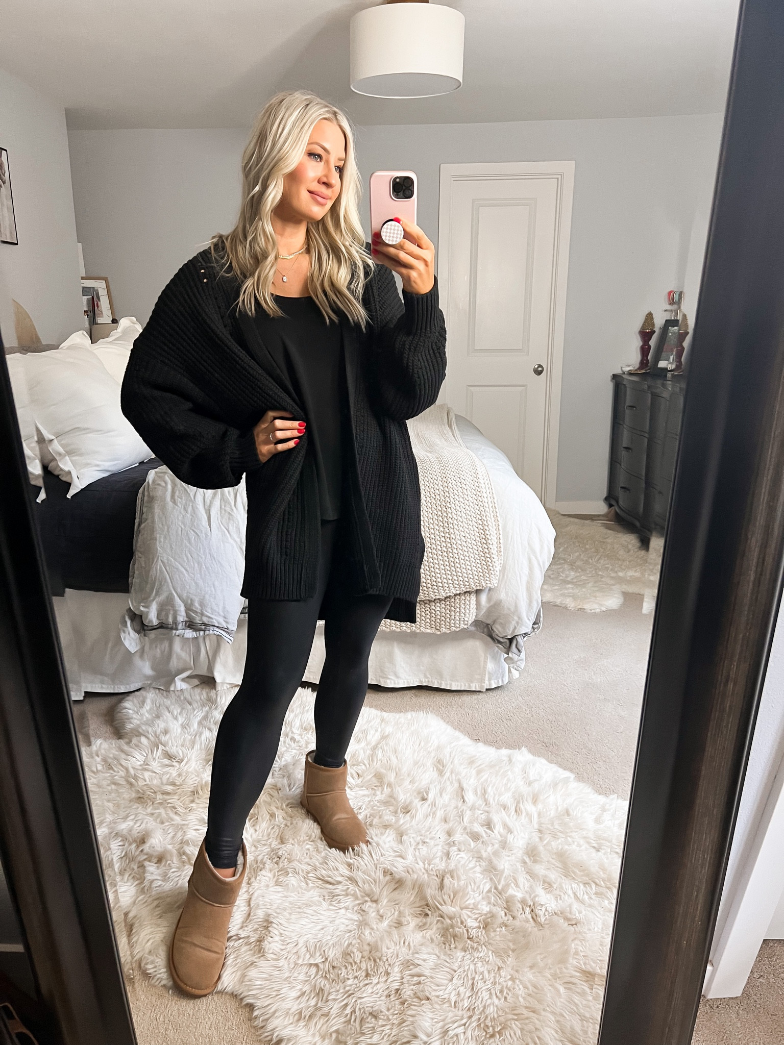 Legging outfit. I love how this cardigan feels and fits. I got my true size medium. Cute with Uggs, heels or sneakers 
Amazon Uggs 

#LTKSeasonal #LTKshoecrush #LTKstyletip