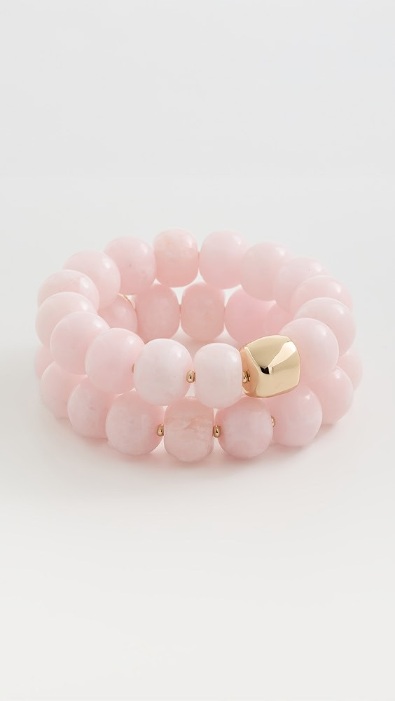 Power Bead Bracelet Stack In Rose Quartz | Shopbop