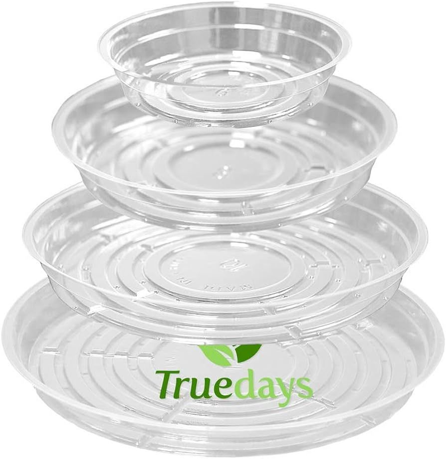 TRUEDAYS 20 Pack Plant Saucers (6 inch / 8inch / 10inch / 12inch) Clear Plant Saucers Flower Pot ... | Amazon (US)