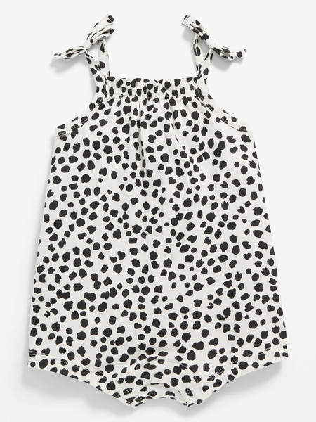 Printed Jersey-Knit Tie-Bow Romper for Baby | Old Navy (US)