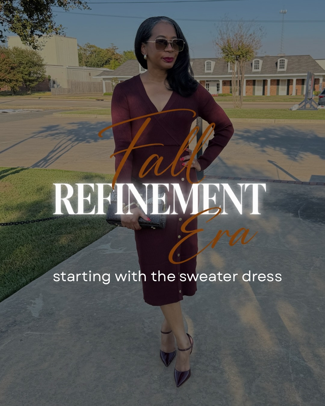 Ladies, fell into fall today and let the color do the work.

Burgundy on repeat.
A dress that moves right.
A bag that finishes it.
A little lipstick, a little attitude.

This is what refinement looks like when it’s lived in, not staged.

She didn’t find herself.
She refined her.

🛒 Shop this look:
Sweater dress @ross 
Crocodile bag (gift from my mom)
Heels @jessicasimpsonstyle 
Sunglasses @amazonfashion 
Cuff bracelet @amazonfashion 

This is my life. Real life. Refined daily.

What's your fall power color, the one you reach for on repeat? Tell me below 👇🏾

Follow for Fall Refinement Era…new episodes every Monday 🤍

xoxo, Mystiqua Trinette

#FallRefinementEra #StyleOver40 #Over40Style #FallFashion #burgundydress fall dresses, fall outfits over 50

#LTKgrwm #LTKootd #LTKOver40
