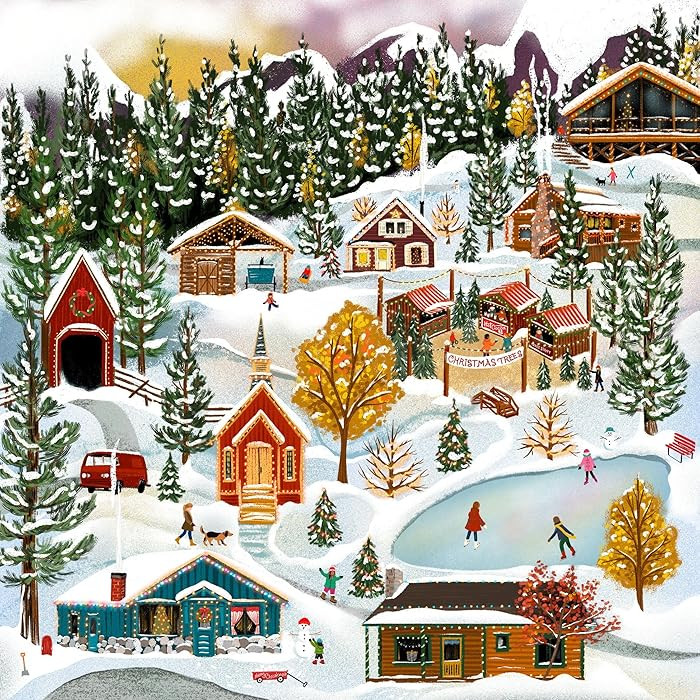 Springbok Snow Top Village Premium 500 Piece Holiday Jigsaw Puzzle for Adults - Limited Edition C... | Amazon (US)