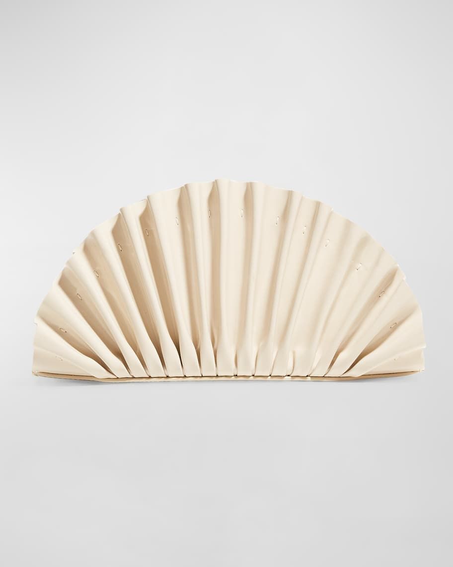 Cult Gaia Nala Mini Pleated Shell Clutch Bag | Neiman Marcus