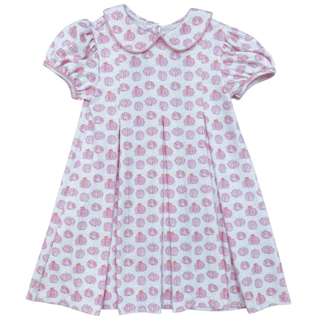 James & Lottie Penny Pleat Pumpkin Dress | JoJo Mommy
