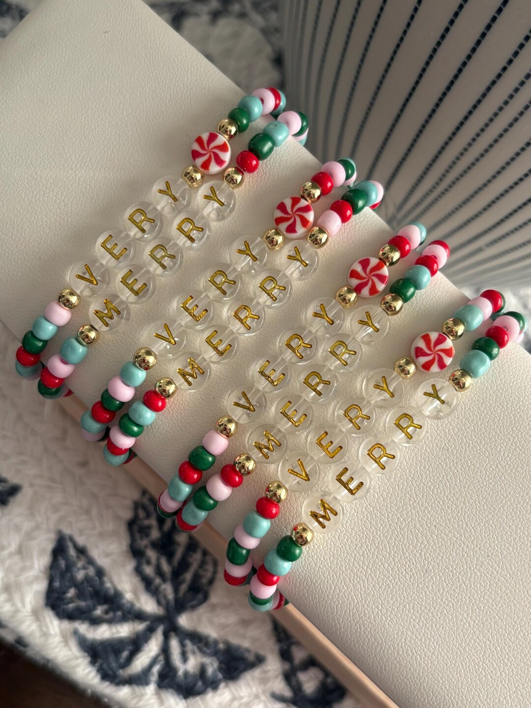 Disney Inspired Very Merry Christmas Bracelet Set - Etsy | Etsy (US)