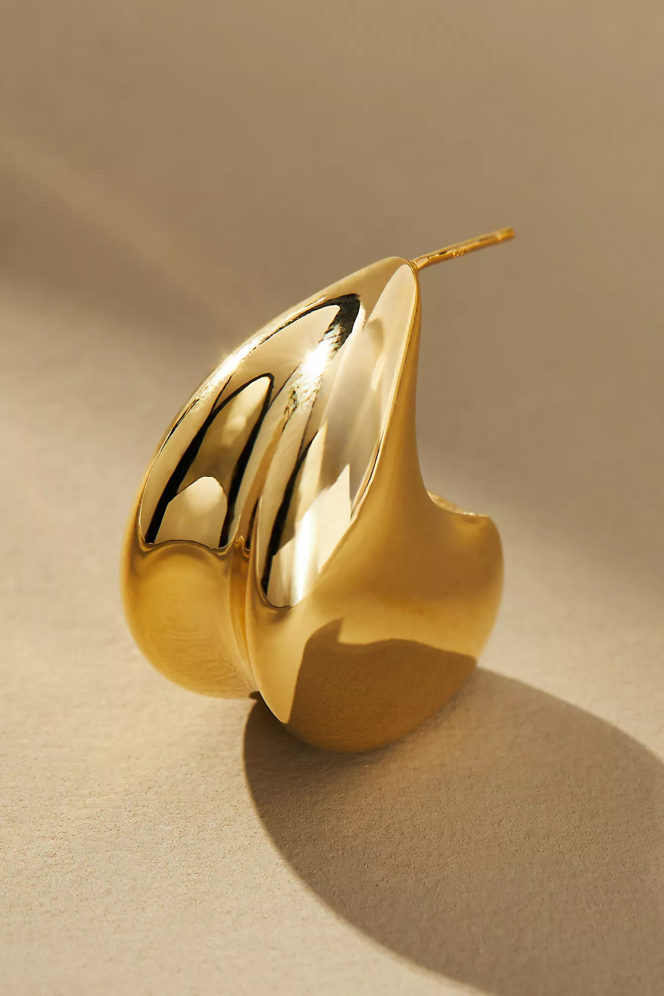 Wide Moon Huggie Earrings | Anthropologie (US)