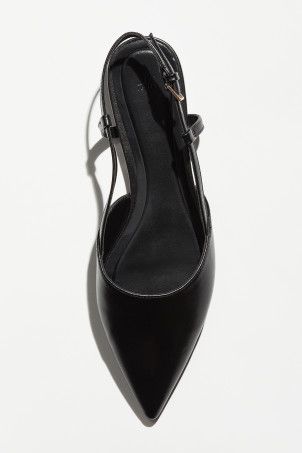 Block-heeled Slingbacks - Black - Ladies | H&M US | H&M (US + CA)