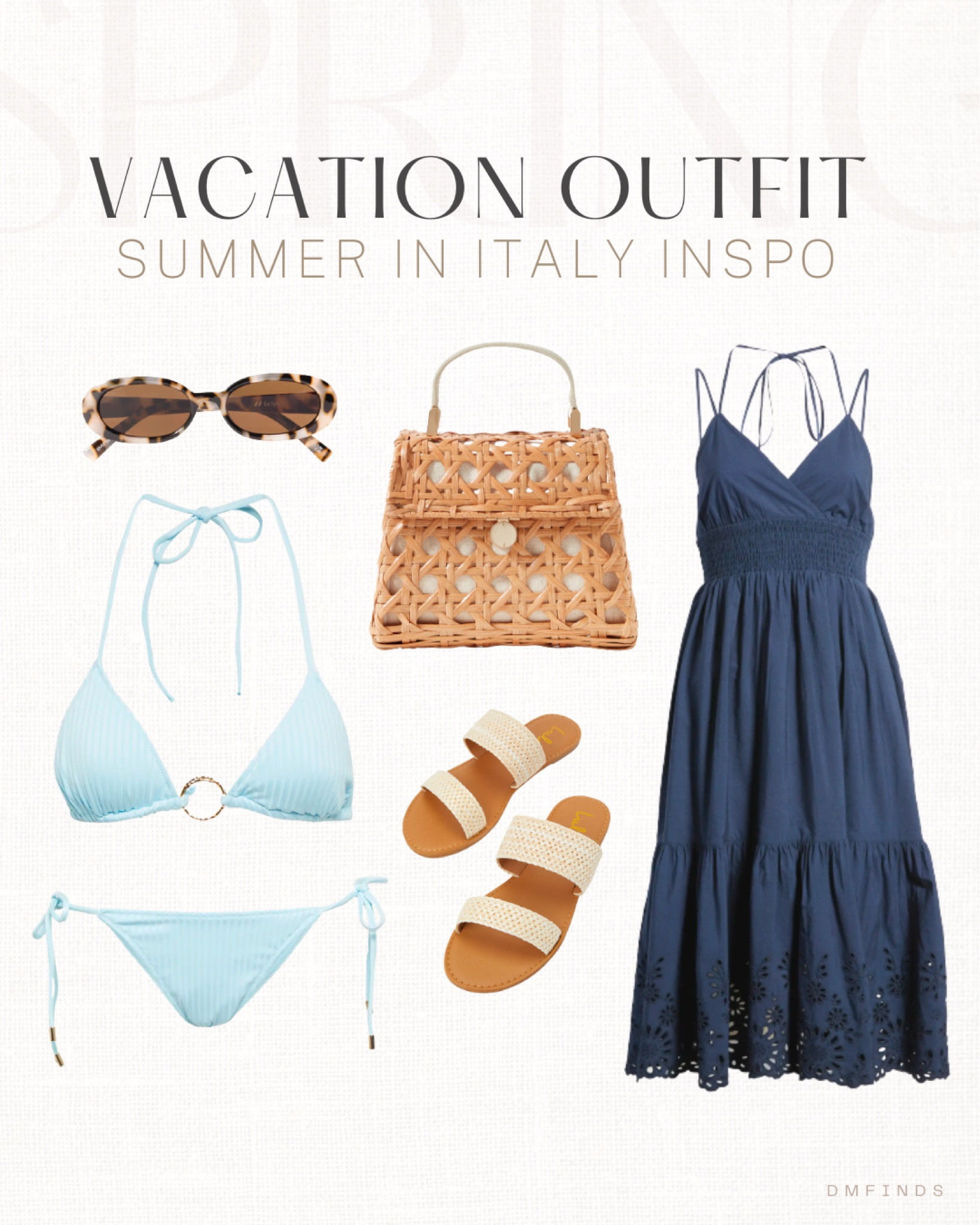 vacation outfit - a summer in italy inspiration 
.
.
summer dress
swimwear
beach handbag
travel wardrobe what to pack 

#LTKSeasonal #LTKFind #LTKtravel