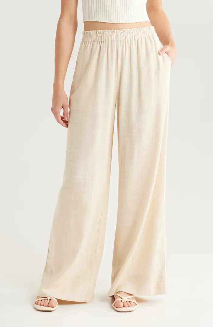 Slub Palazzo Pants | Nordstrom