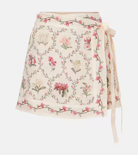 Luna floral linen wrap skirt | Mytheresa (US/CA)