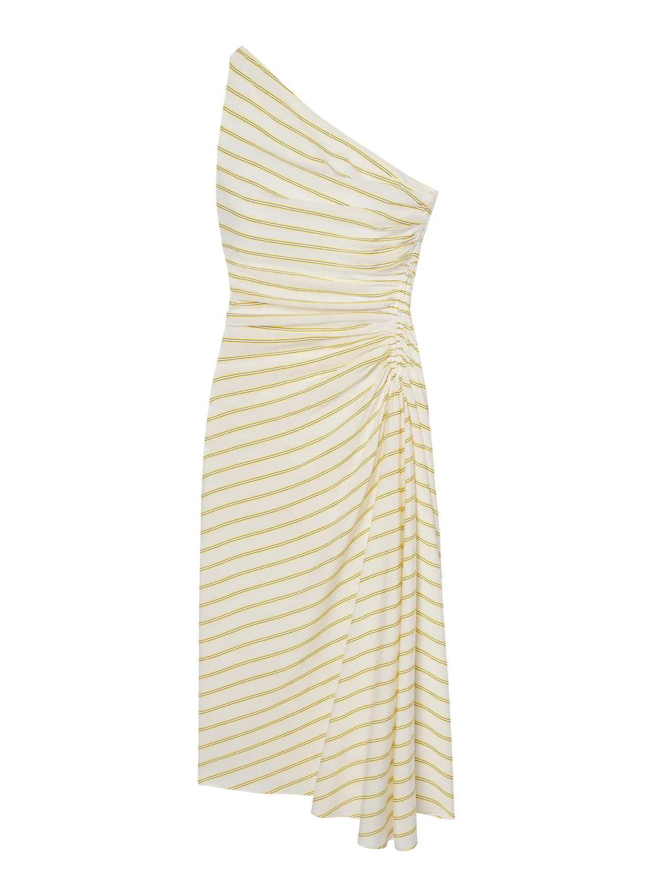 Carolyn One Shoulder Striped Midi Dress | A.L.C