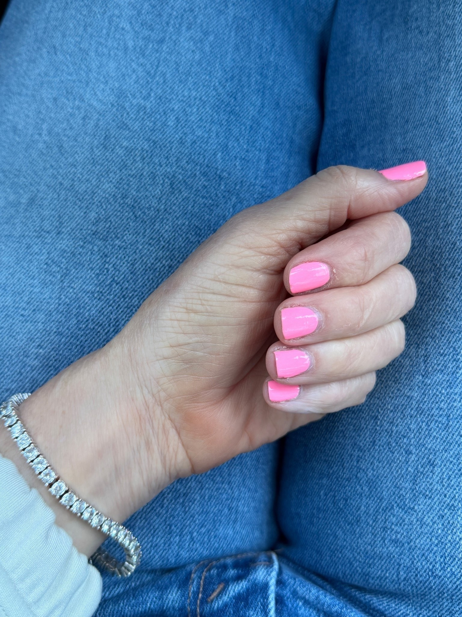 Pink matter nails favorite bracelet

#LTKOver40