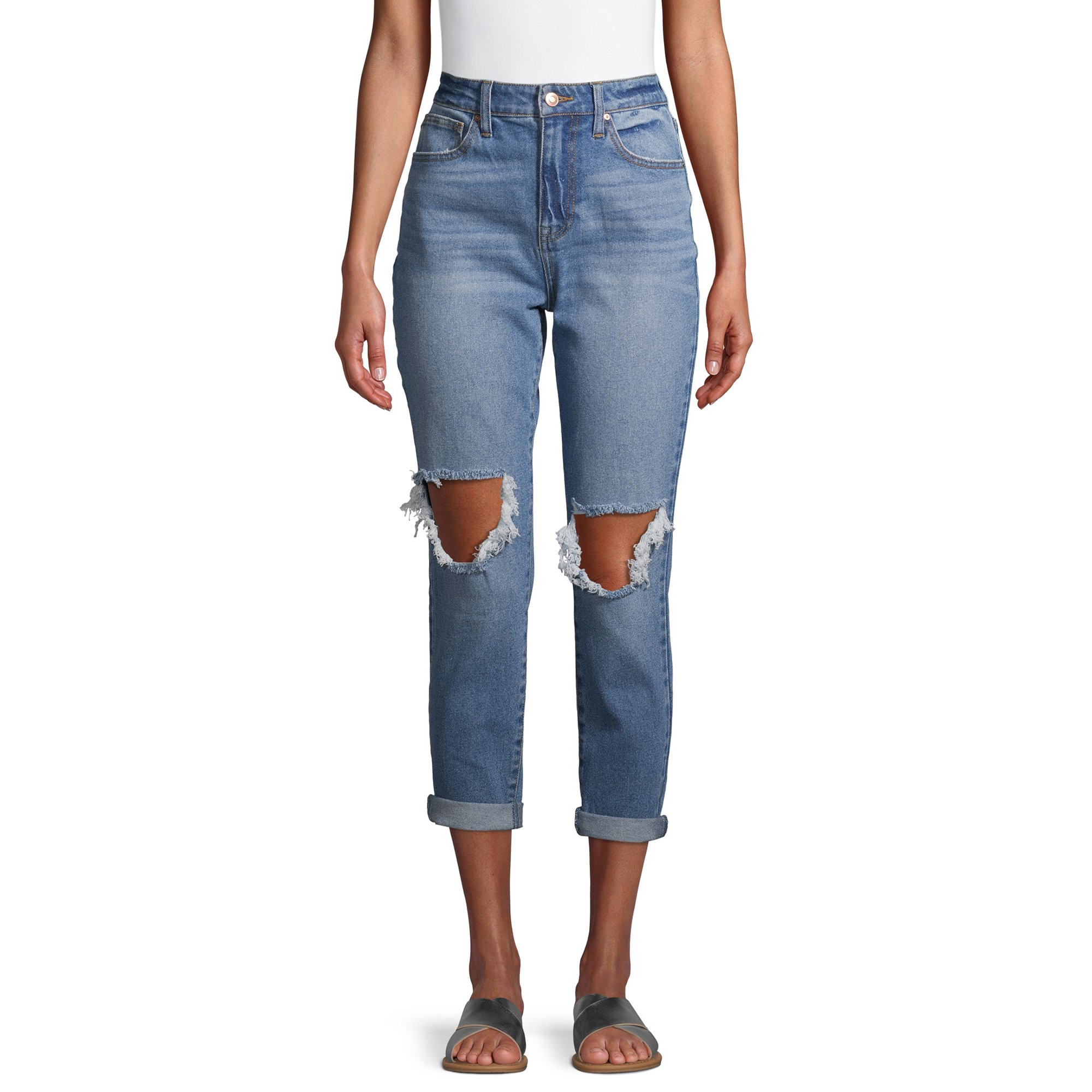 No Boundaries Juniors' Mom Jeans | Walmart (US)