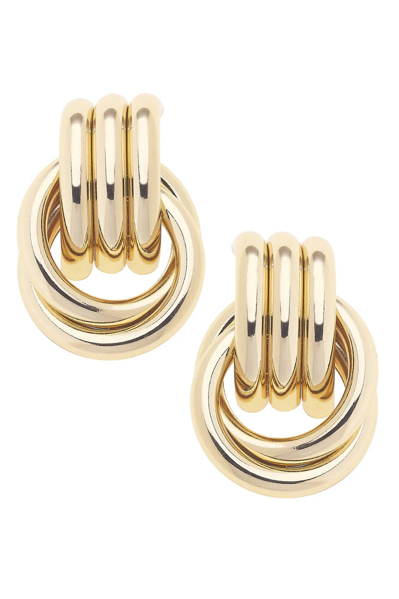 Goldie Vintage Knot Earrings in Shiny Gold | CANVAS