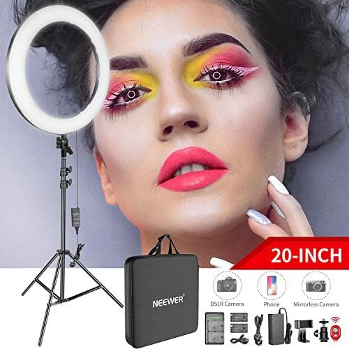 Neewer 20-inch LED Ring Light Kit: (1)44W Dimmable Circle Light (1)2M Pro Light Stand(1)Ball Head... | Amazon (UK)