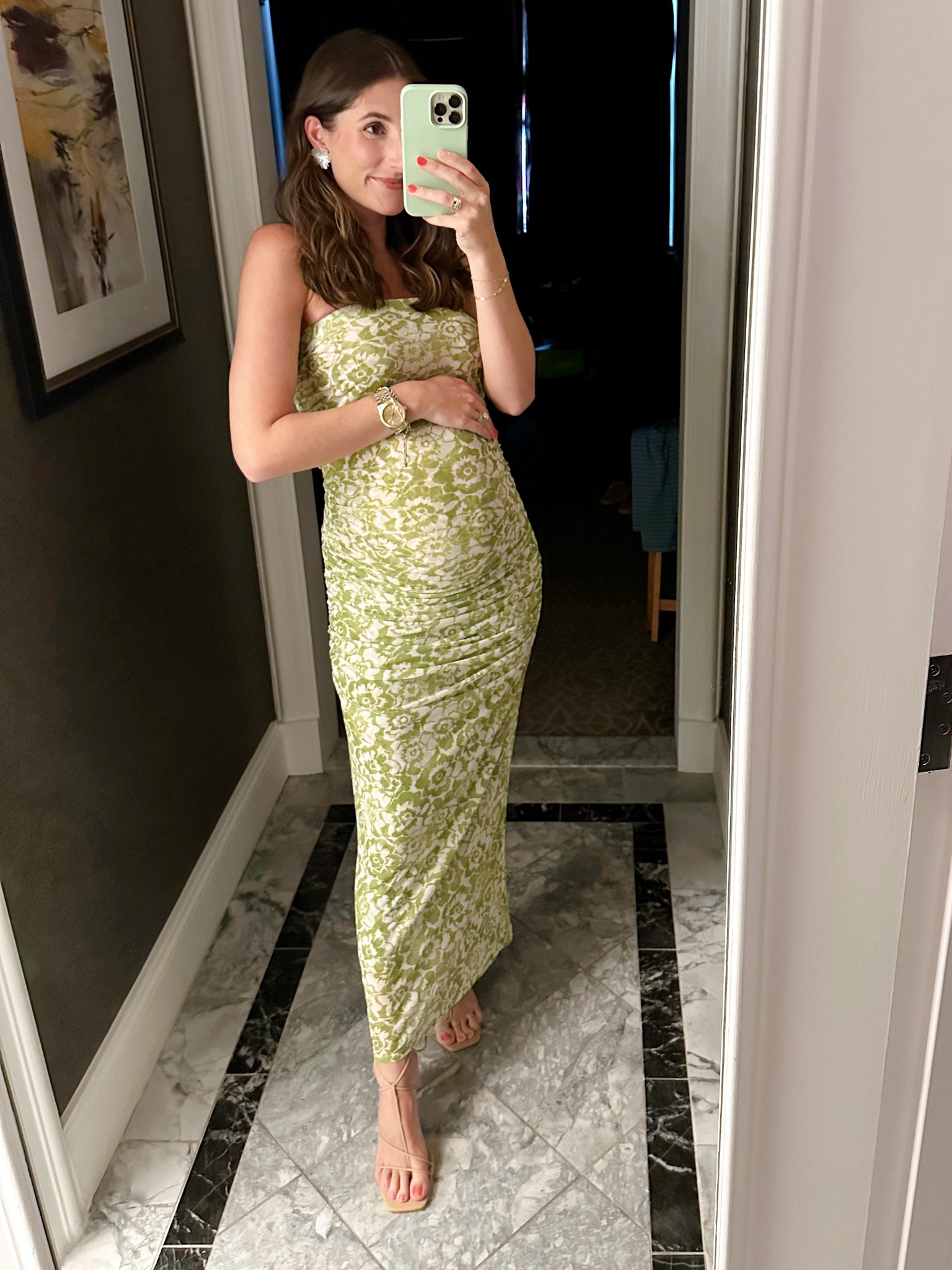 Maternity friendly wedding guest dress 💚

#LTKfindsunder100 #LTKbump #LTKwedding