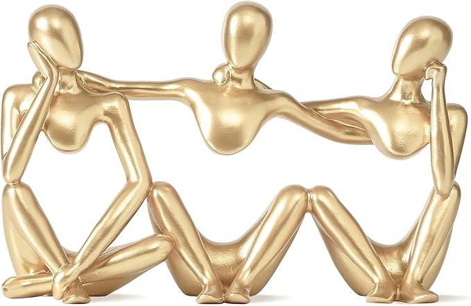 Best Friend Statue Gold Figurines Home Decor for Coffee Table Decor, Home Decorations for Living ... | Amazon (US)