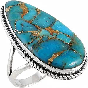 Turquoise Ring in Sterling Silver 925 | Amazon (US)