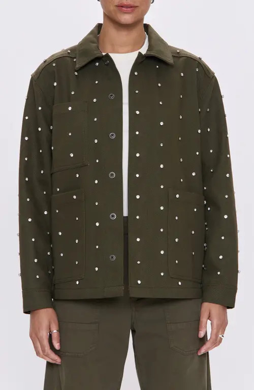 Pistola Cosette Embellished Utility Jacket in Sycamore at Nordstrom, Size Large | Nordstrom