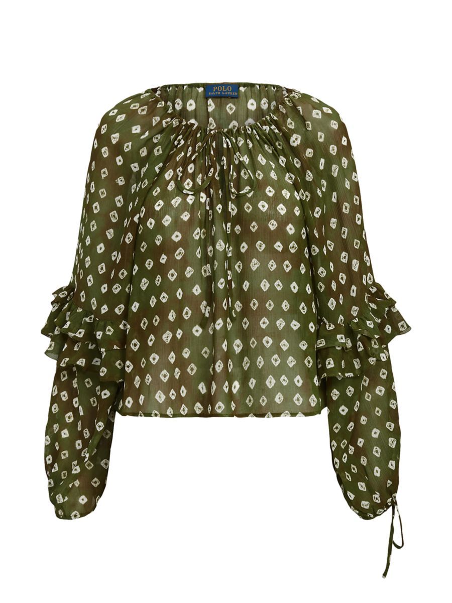 Printed Silk-Blend Blouse | Saks Fifth Avenue