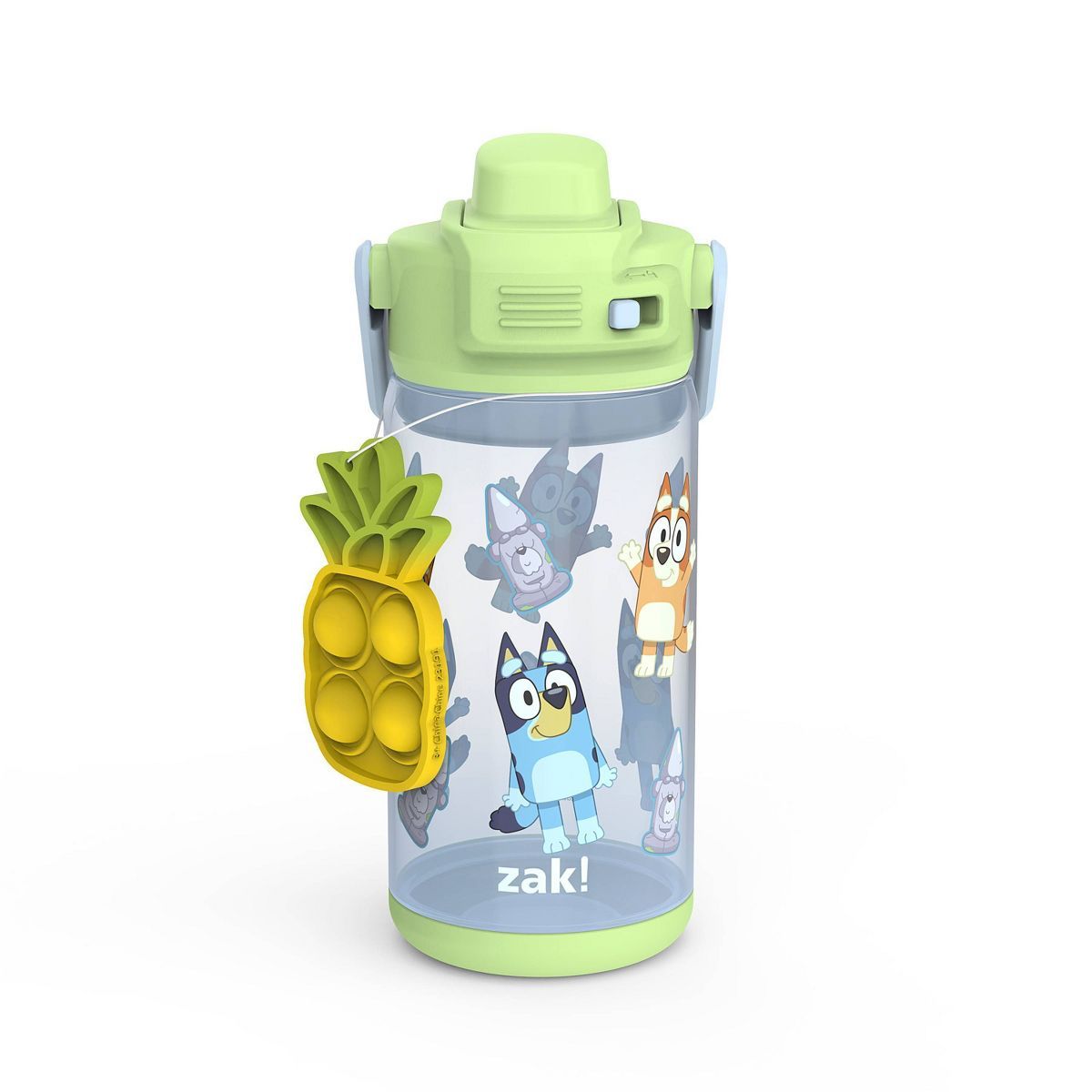Zak Designs 16 fl oz Plastic Beacon Bluey Straw Water Bottle with Fun Popper | Target