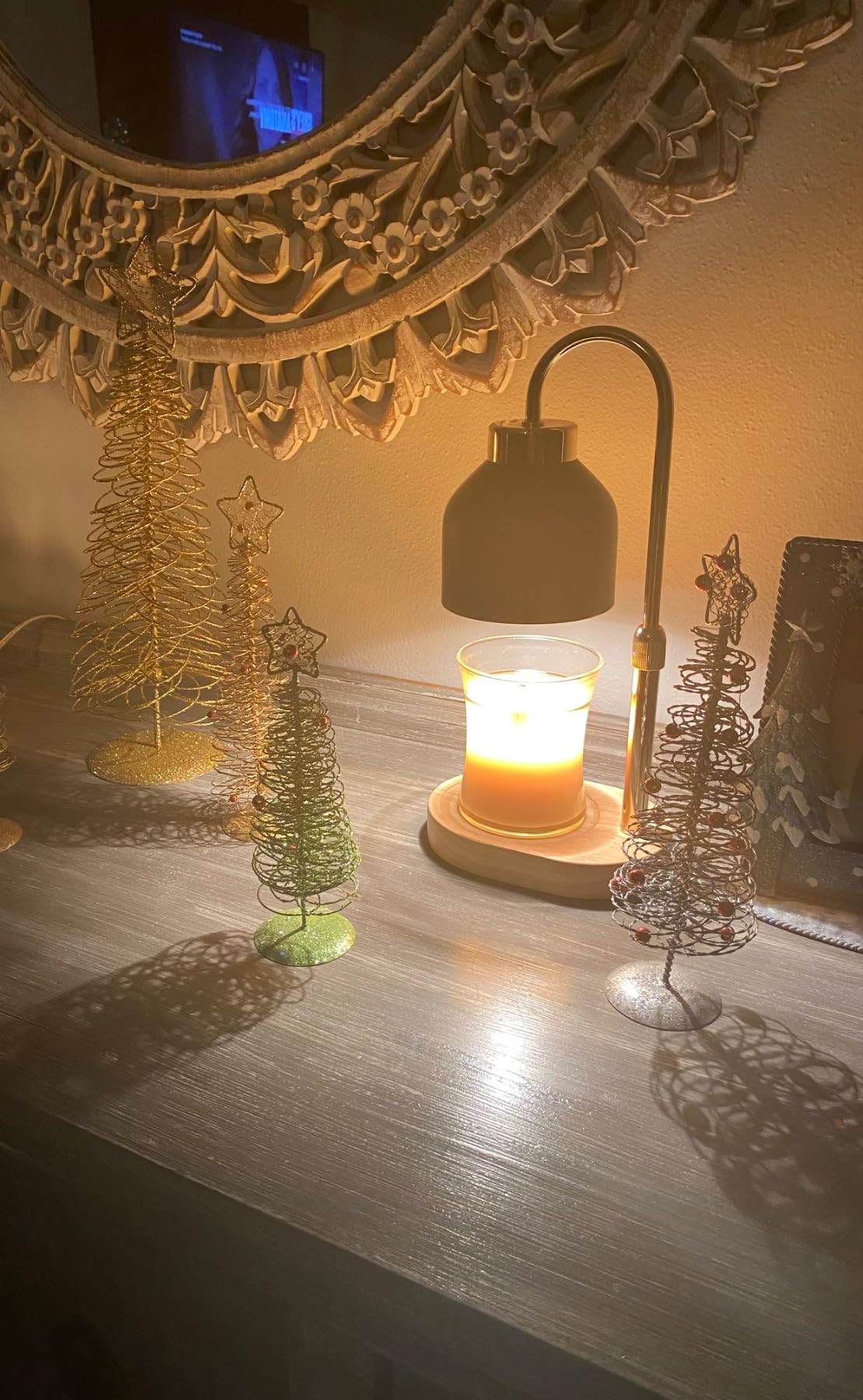 Candle Warmer Lamp with Timer and Dimmer and 2 Bulbs, Height and Brightness Adjustable, Black Electric Wax Warmer for Women Mom, Best Birthday and House Warming Gift New Home Decor | Amazon (US)
