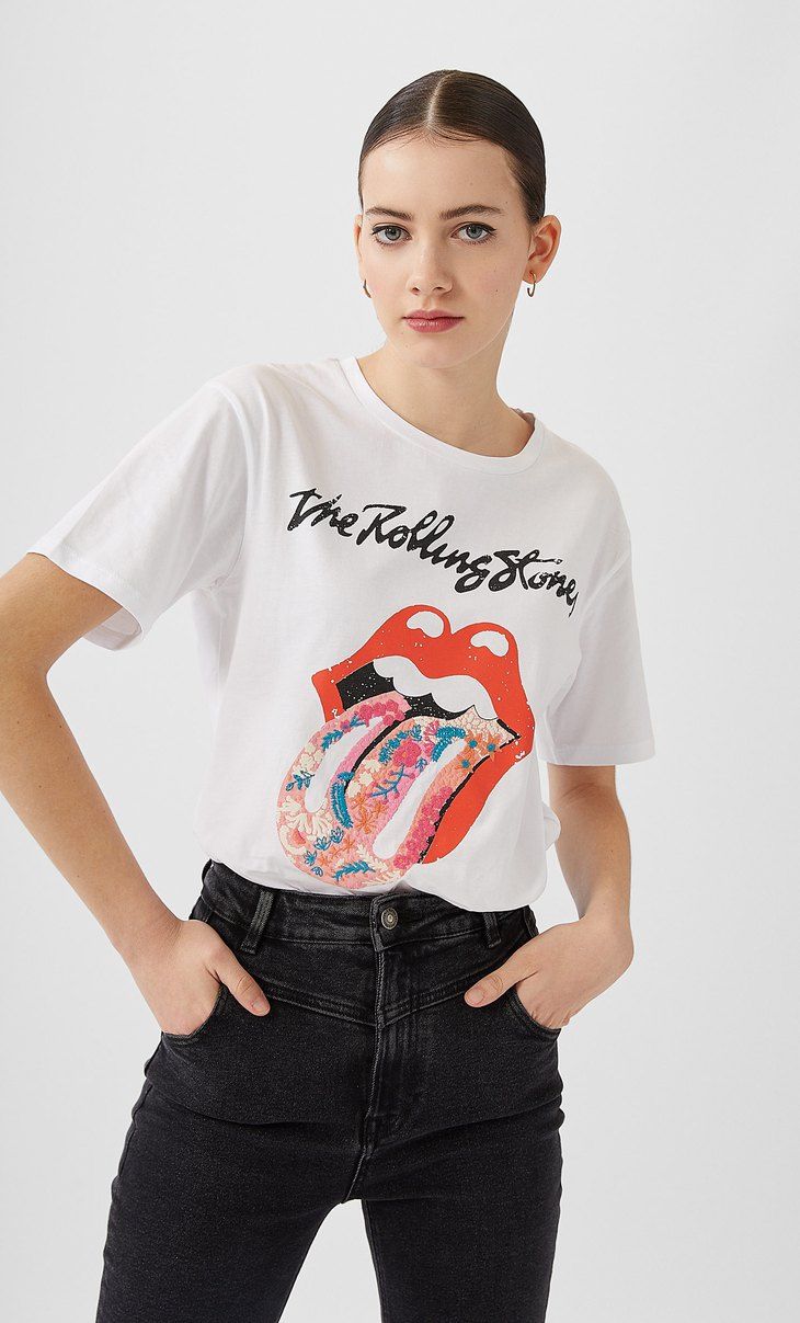 T-shirt Rolling Stones Music officiële merchandise | Stradivarius (NL)