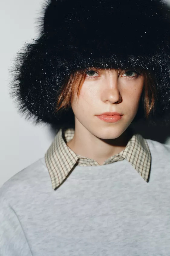FAUX FUR BUCKET HAT | Zara US