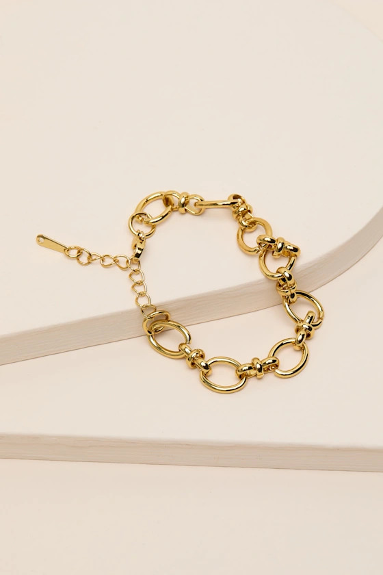 Cardena Gold Chain Link Bracelet | Lulus