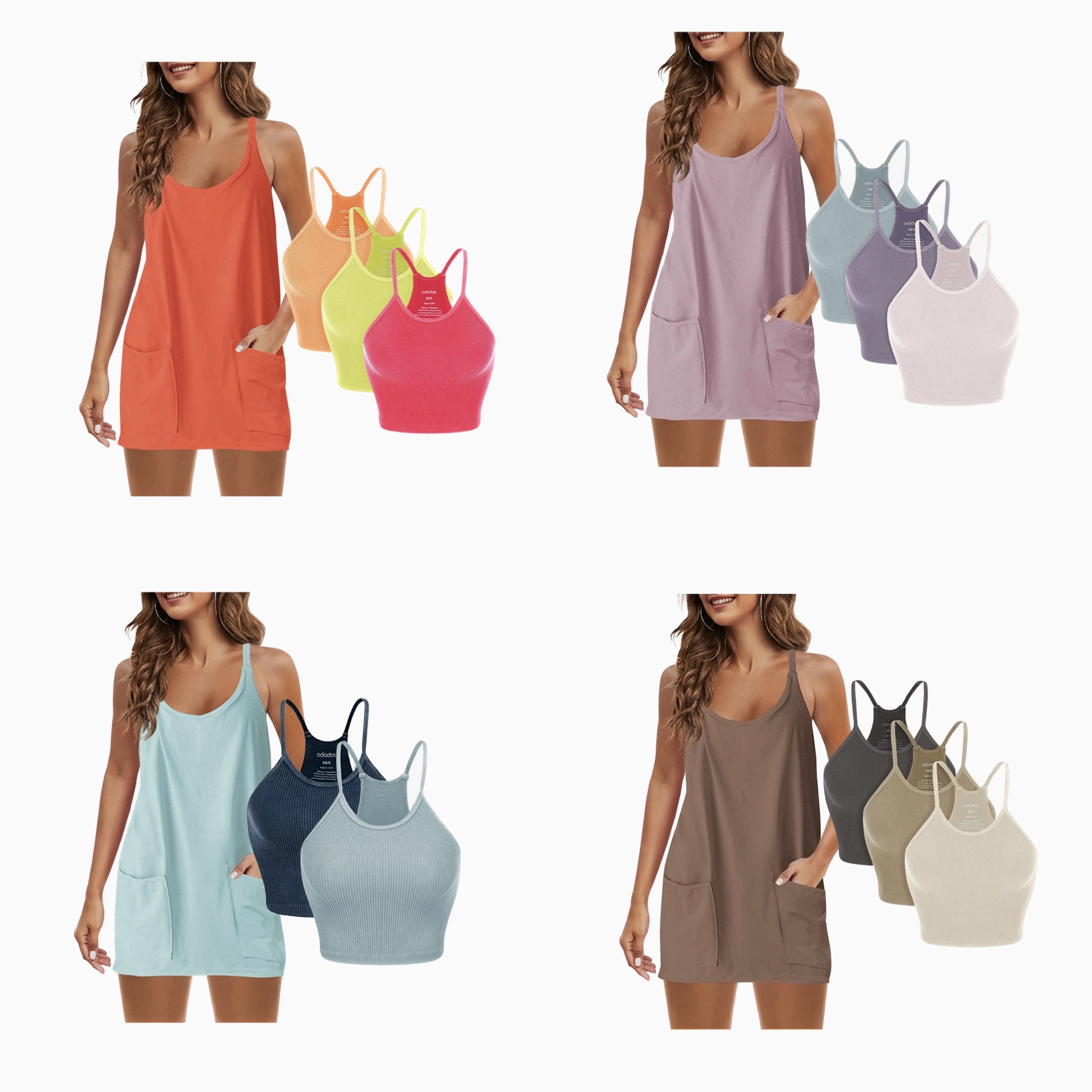 Seeing these dresses all over the place and they are SO cute! Paired with these tanks we shared?!🤌🏻